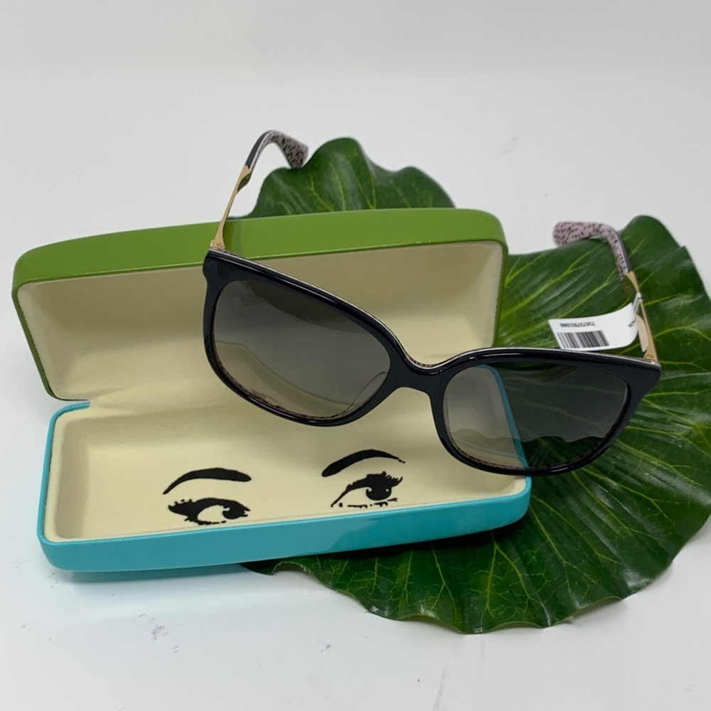 Kate Spade Mackenzee Black Pattern Red Sunglasses - Picture 2 of 10